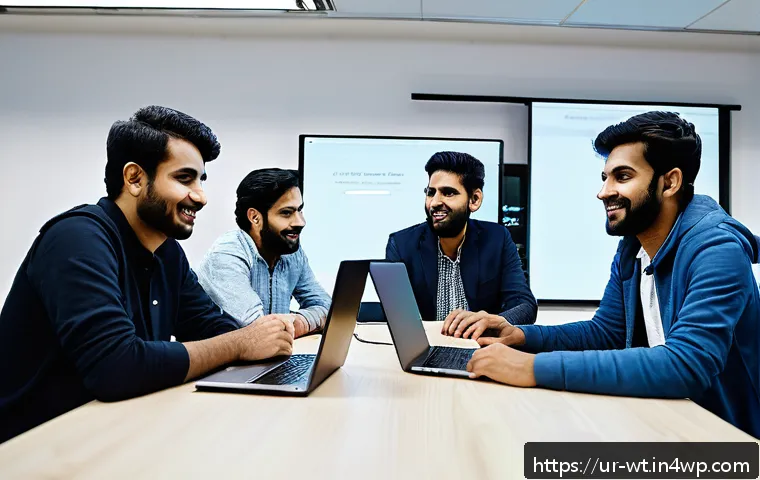 오픈소스 기여를 위한 실습 프로그램 - A vibrant, modern coworking space filled with diverse Urdu-speaking software developers collaboratin...
